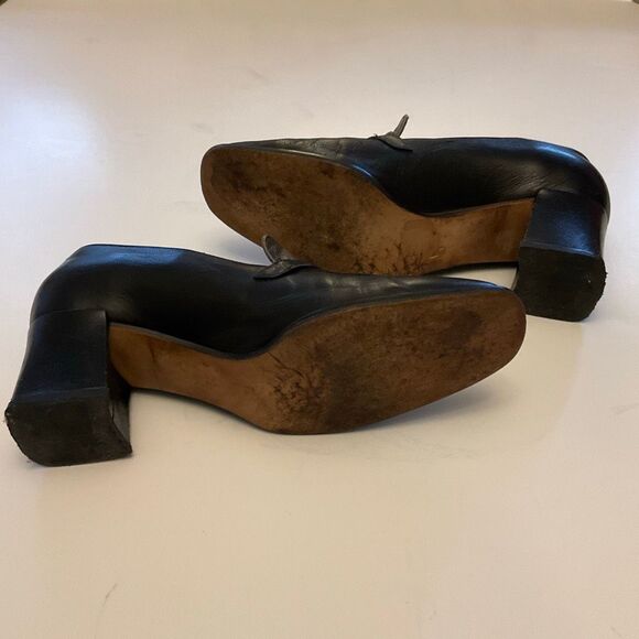 Vintage Y2K Pilgrim Buckle Block Heel 40s Vibe Brogues, 7 - Picture 5 of 16